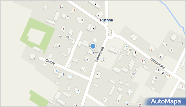 Ruchna, Siedlecka, 4, mapa Ruchna