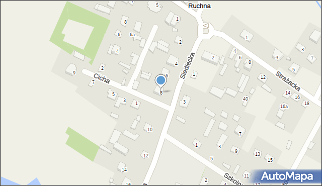 Ruchna, Siedlecka, 8, mapa Ruchna