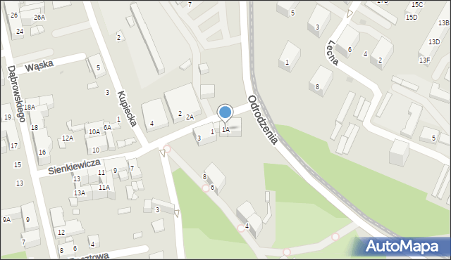 Ruda Śląska, Sienkiewicza Henryka, 1A, mapa Rudy Śląskiej
