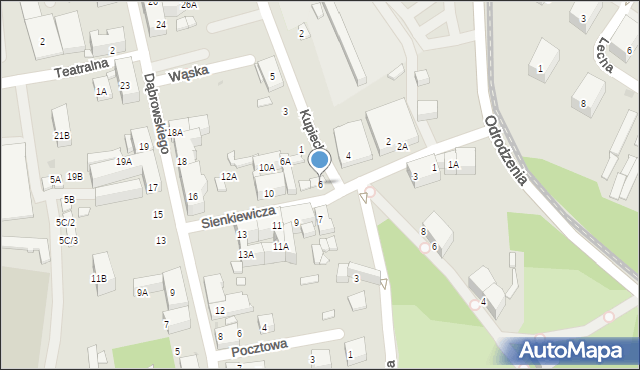 Ruda Śląska, Sienkiewicza Henryka, 6, mapa Rudy Śląskiej