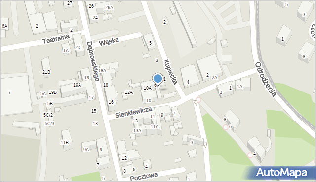Ruda Śląska, Sienkiewicza Henryka, 8, mapa Rudy Śląskiej