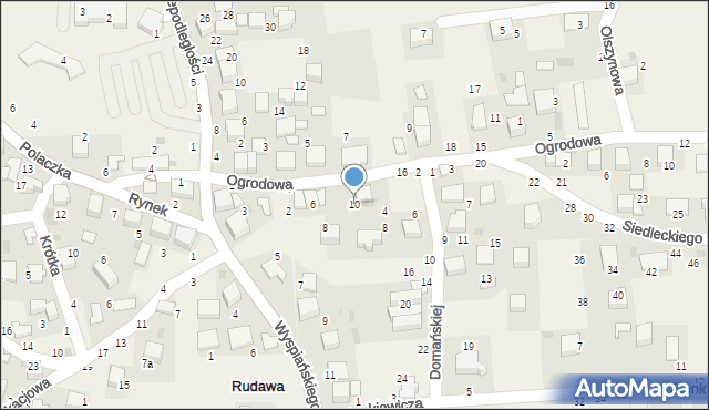 Rudawa, Siedleckiego Marcina, ks., 10, mapa Rudawa