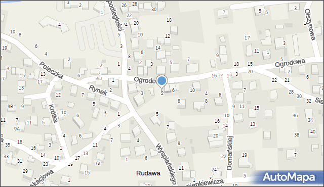 Rudawa, Siedleckiego Marcina, ks., 2, mapa Rudawa