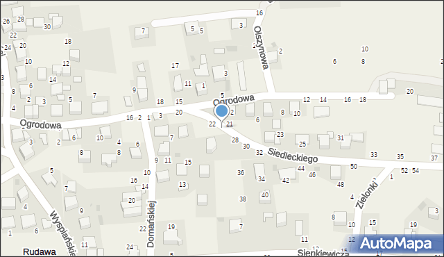Rudawa, Siedleckiego Marcina, ks., 24, mapa Rudawa