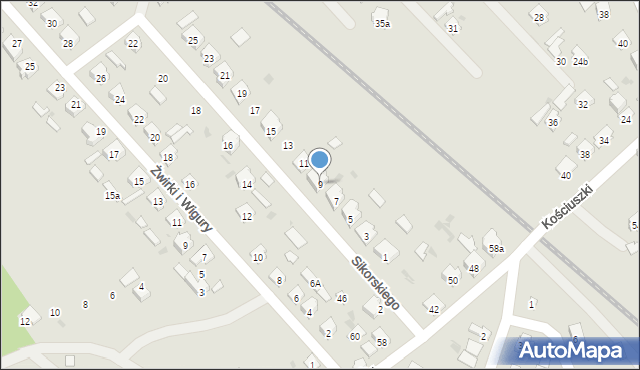 Rudnik nad Sanem, Sikorskiego Władysława, gen., 9, mapa Rudnik nad Sanem