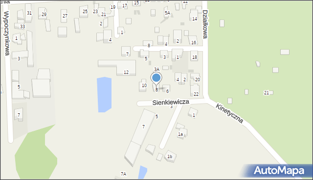 Rybie, Sienkiewicza Henryka, 8a, mapa Rybie