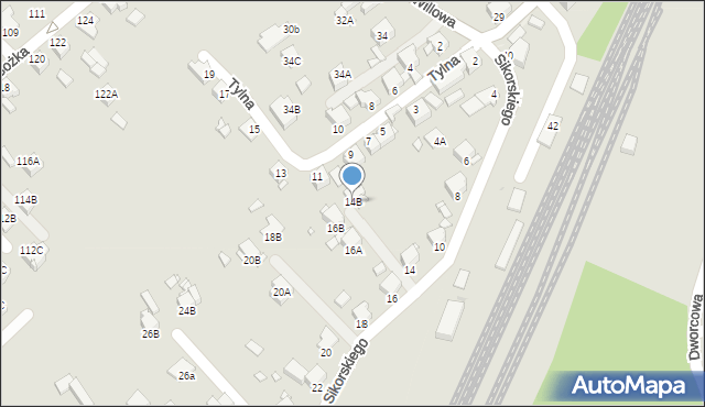 Rybnik, Sikorskiego Władysława, gen., 14B, mapa Rybnika