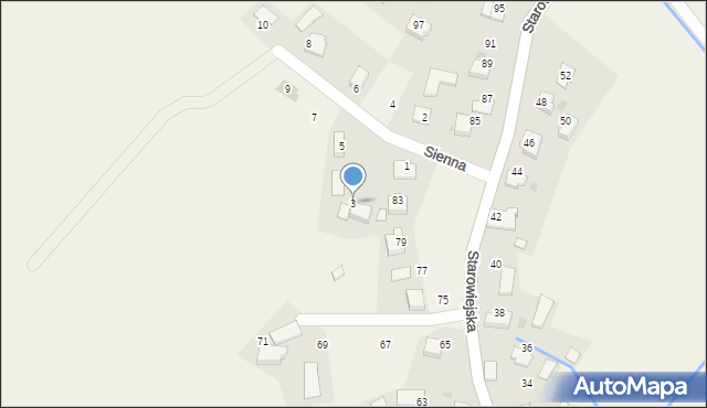 Ryczów, Sienna, 3, mapa Ryczów