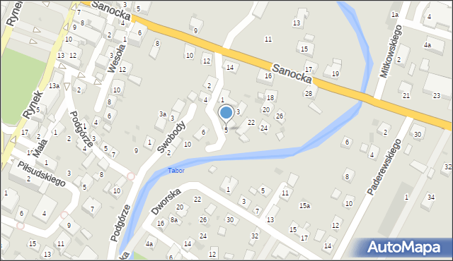 Rymanów, Sienkiewicza Henryka, 5, mapa Rymanów