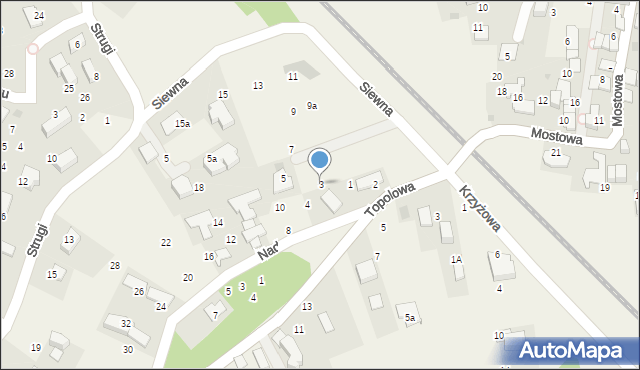 Rząska, Siewna, 3, mapa Rząska