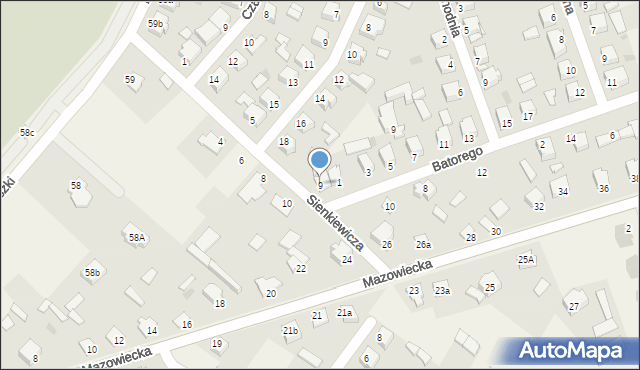 Rzekuń, Sienkiewicza Henryka, 9, mapa Rzekuń