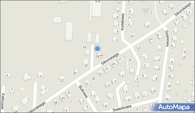 Rzepin, Sikorskiego Władysława, gen., 14, mapa Rzepin