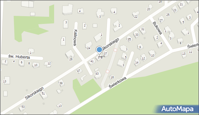 Rzepin, Sikorskiego Władysława, gen., 37B, mapa Rzepin