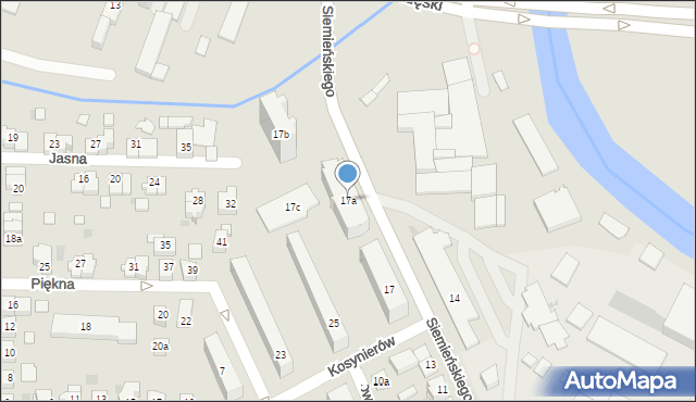 Rzeszów, Siemieńskiego Lucjana, 17a, mapa Rzeszów