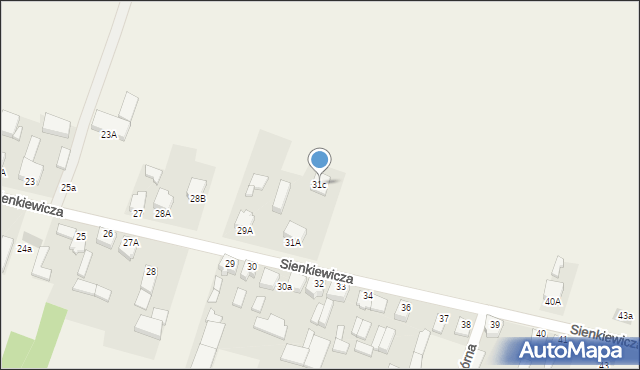 Sączów, Sienkiewicza Henryka, 31c, mapa Sączów