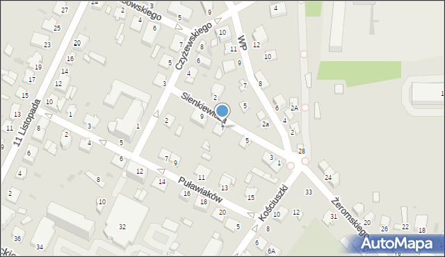 Sandomierz, Sienkiewicza Henryka, 7, mapa Sandomierza