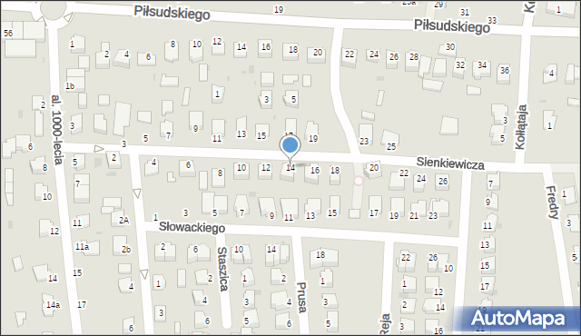 Sędziszów Małopolski, Sienkiewicza Henryka, 14, mapa Sędziszów Małopolski