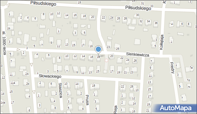 Sędziszów Małopolski, Sienkiewicza Henryka, 18, mapa Sędziszów Małopolski
