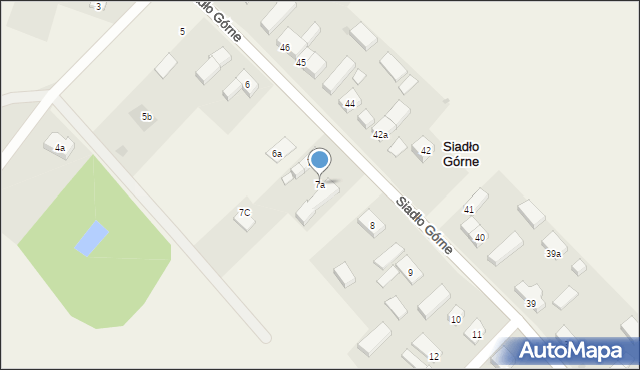 Siadło Górne, Siadło Górne, 7a, mapa Siadło Górne