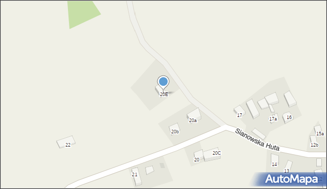 Sianowska Huta, Sianowska Huta, 20E, mapa Sianowska Huta