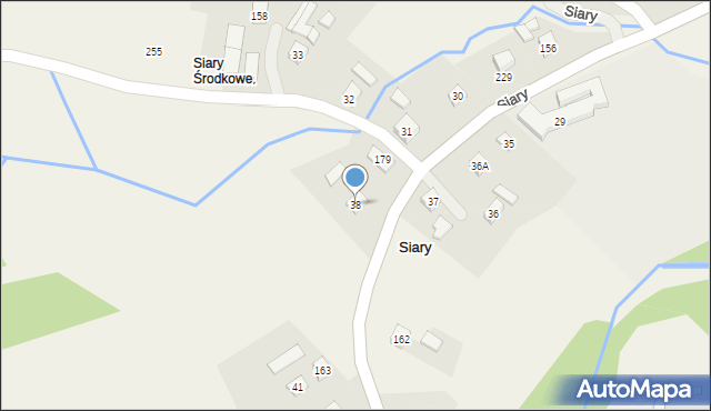 Siary, Siary, 38, mapa Siary