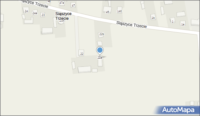 Siąszyce Trzecie, Siąszyce Trzecie, 22a, mapa Siąszyce Trzecie