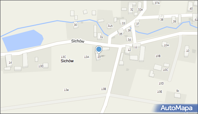 Sichów, Sichów, 13, mapa Sichów