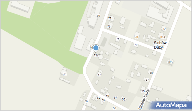 Sichów Duży, Sichów Duży, 73a, mapa Sichów Duży