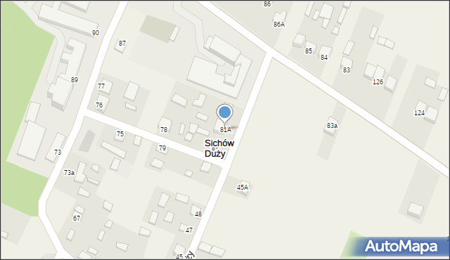 Sichów Duży, Sichów Duży, 81A, mapa Sichów Duży