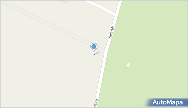 Sicinek, Sicinek, 1, mapa Sicinek