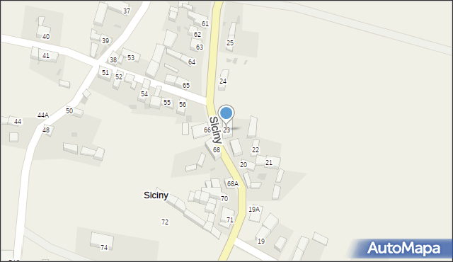 Siciny, Siciny, 23, mapa Siciny