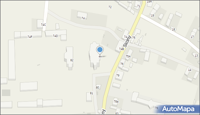 Siciny, Siciny, 77, mapa Siciny