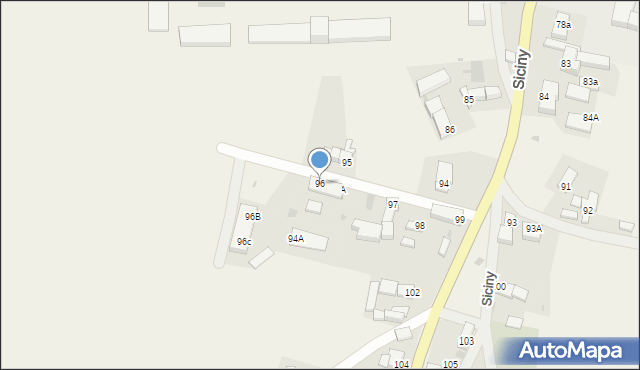 Siciny, Siciny, 96, mapa Siciny