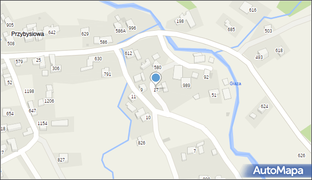 Sidzina, Sidzina, 17, mapa Sidzina