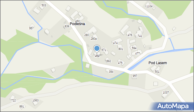 Sidzina, Sidzina, 464, mapa Sidzina