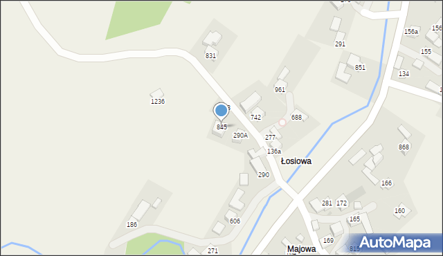 Sidzina, Sidzina, 845, mapa Sidzina