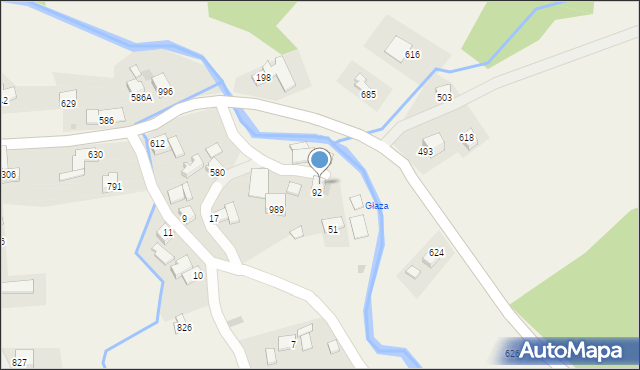 Sidzina, Sidzina, 92a, mapa Sidzina