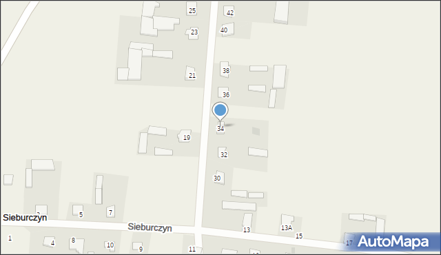Sieburczyn, Sieburczyn, 34A, mapa Sieburczyn