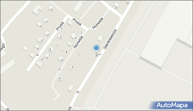 Siechnice, Sienkiewicza Henryka, 30, mapa Siechnice