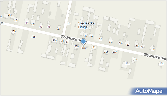 Sięciaszka Druga, Sięciaszka Druga, 33a, mapa Sięciaszka Druga