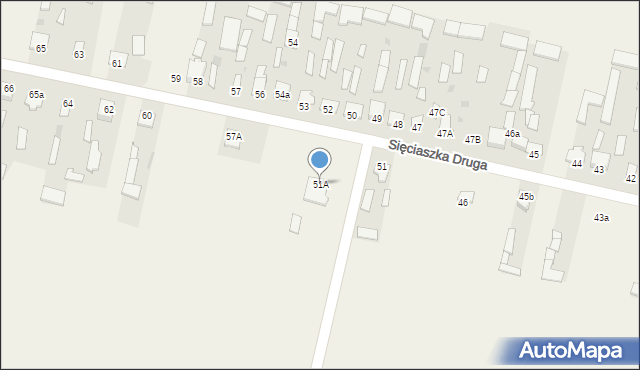 Sięciaszka Druga, Sięciaszka Druga, 51A, mapa Sięciaszka Druga