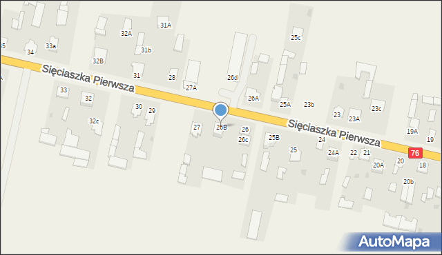 Sięciaszka Pierwsza, Sięciaszka Pierwsza, 26B, mapa Sięciaszka Pierwsza