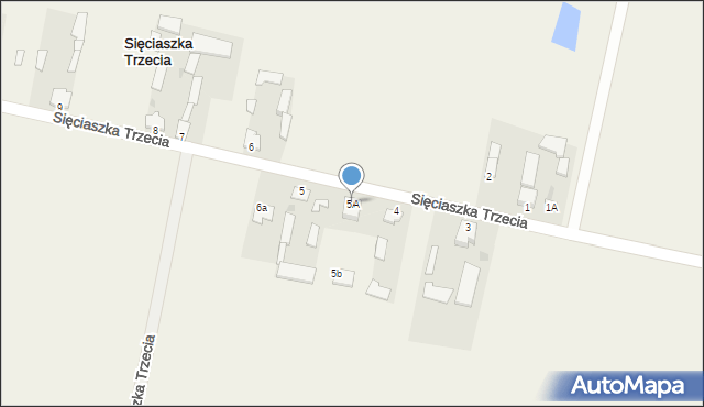 Sięciaszka Trzecia, Sięciaszka Trzecia, 5A, mapa Sięciaszka Trzecia