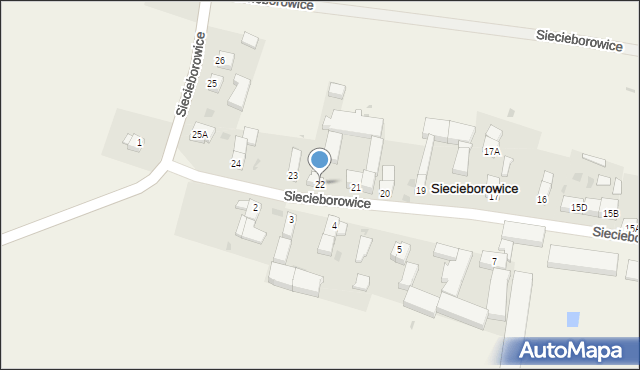 Siecieborowice, Siecieborowice, 22, mapa Siecieborowice