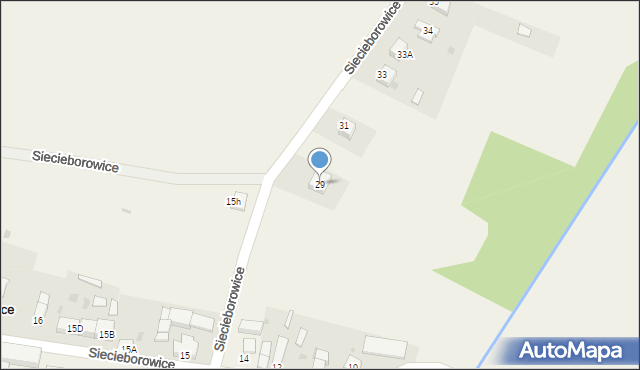 Siecieborowice, Siecieborowice, 29, mapa Siecieborowice
