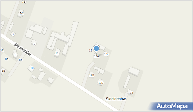 Sieciechów, Sieciechów, 12A, mapa Sieciechów
