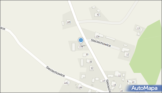 Sieciechowice, Sieciechowice, 13a, mapa Sieciechowice