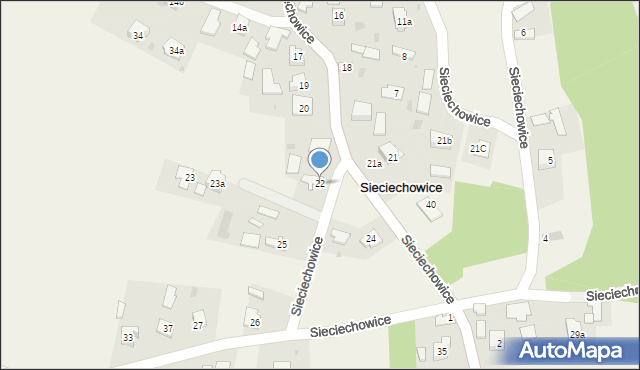 Sieciechowice, Sieciechowice, 22, mapa Sieciechowice