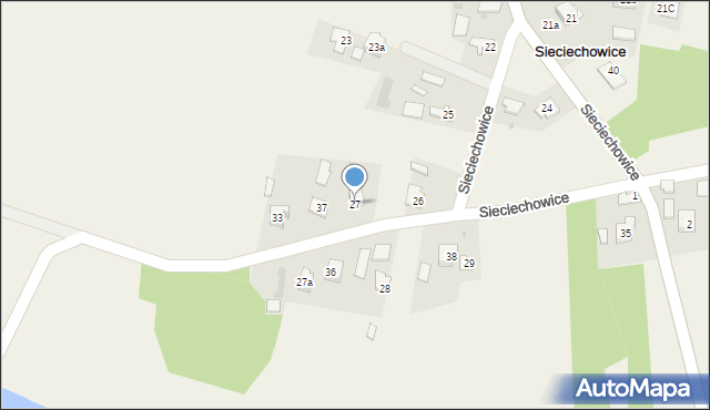 Sieciechowice, Sieciechowice, 27, mapa Sieciechowice