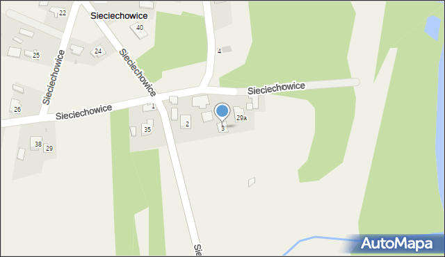 Sieciechowice, Sieciechowice, 3, mapa Sieciechowice